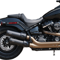 1801-1234 - S&S CYCLE Ceramic Black Grand National Mufflers for Fat Bob 550-0734