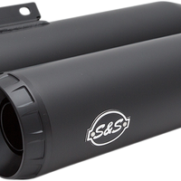 1801-1360 - S&S CYCLE Grand National Race Mufflers for Softail - Black 550-0737