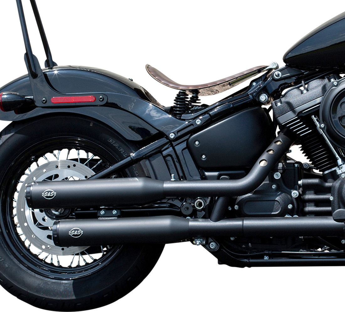 1801-1361 - S&S CYCLE Grand National Race Mufflers for Softail - Chrome 550-0738