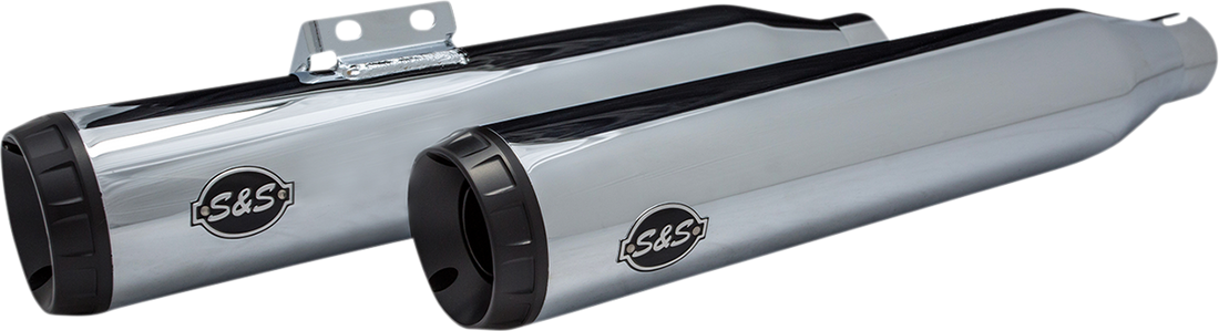 1801-1477 - S&S CYCLE Grand National Slip-On Mufflers - Chrome 550-0755B