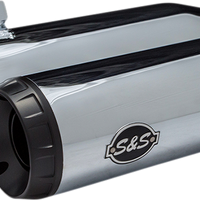 1801-1477 - S&S CYCLE Grand National Slip-On Mufflers - Chrome 550-0755B