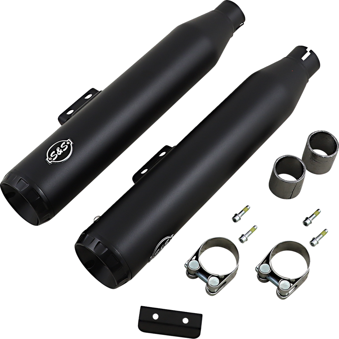 1801-1477 - S&S CYCLE Grand National Slip-On Mufflers - Chrome 550-0755B