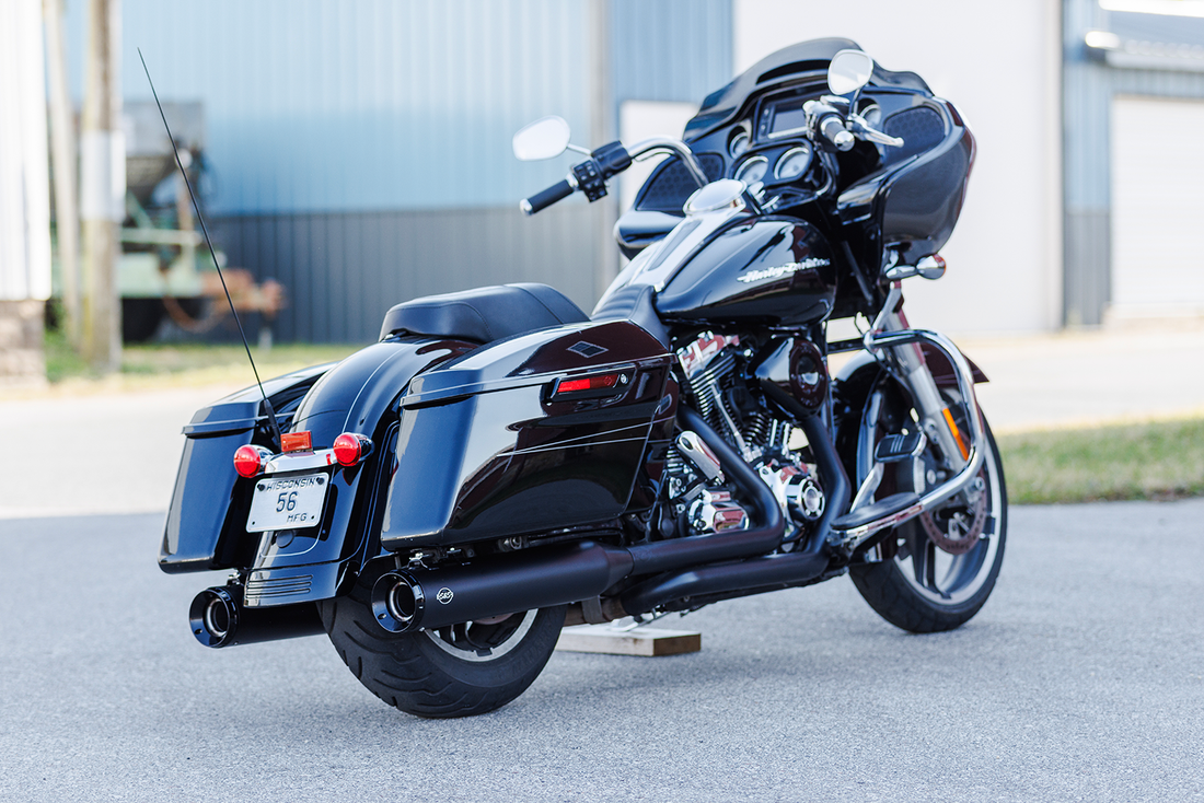 1801-1767 - S&S CYCLE 4-1/2" GNX Slip-On Mufflers - Guardian Black 550-1078