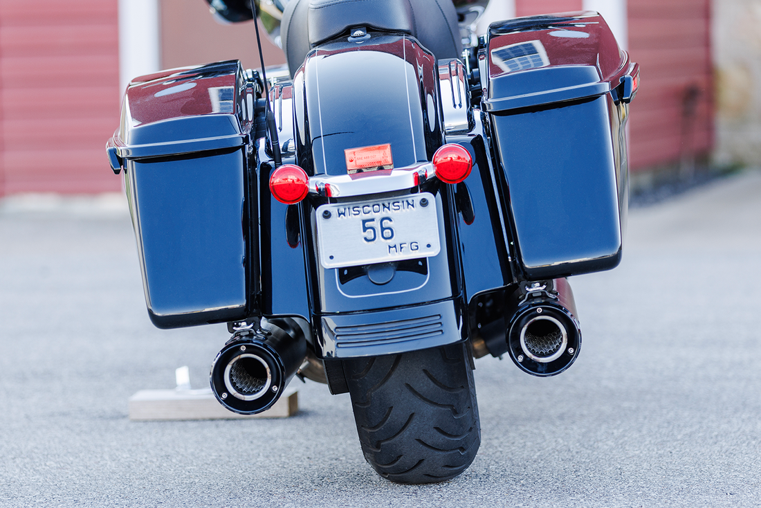 1801-1767 - S&S CYCLE 4-1/2" GNX Slip-On Mufflers - Guardian Black 550-1078