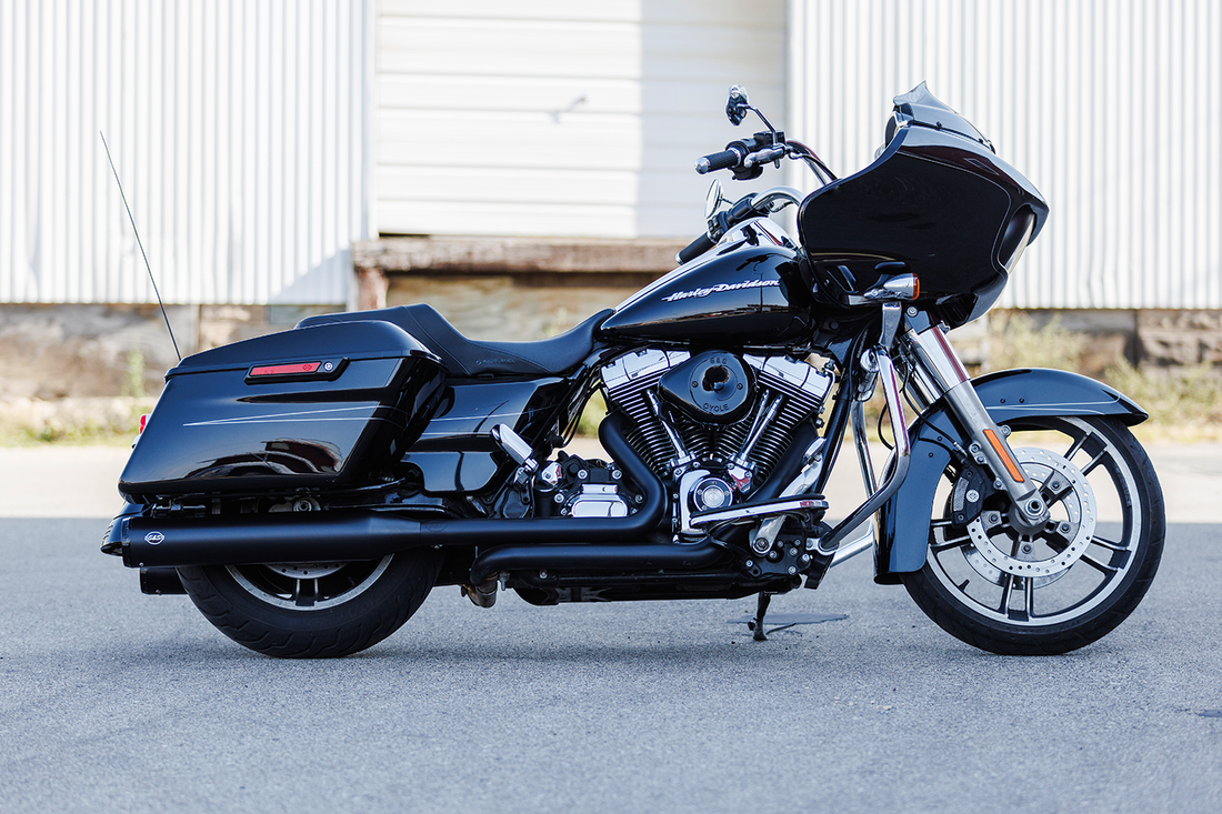 1801-1767 - S&S CYCLE 4-1/2" GNX Slip-On Mufflers - Guardian Black 550-1078
