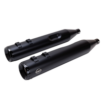 1801-1767 - S&S CYCLE 4-1/2" GNX Slip-On Mufflers - Guardian Black 550-1078