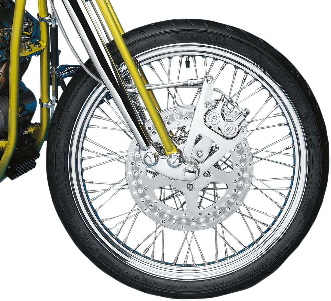 PERFORMANCE MACHINE (PM) Single Disc Caliper - Front - Chrome - Springer 88-99 1217-0017-CH