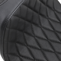 DRAG SPECIALTIES SEATS Predator III Seat - Diamond Stich w/ Black Thread - XL '57-'78 0804-0758