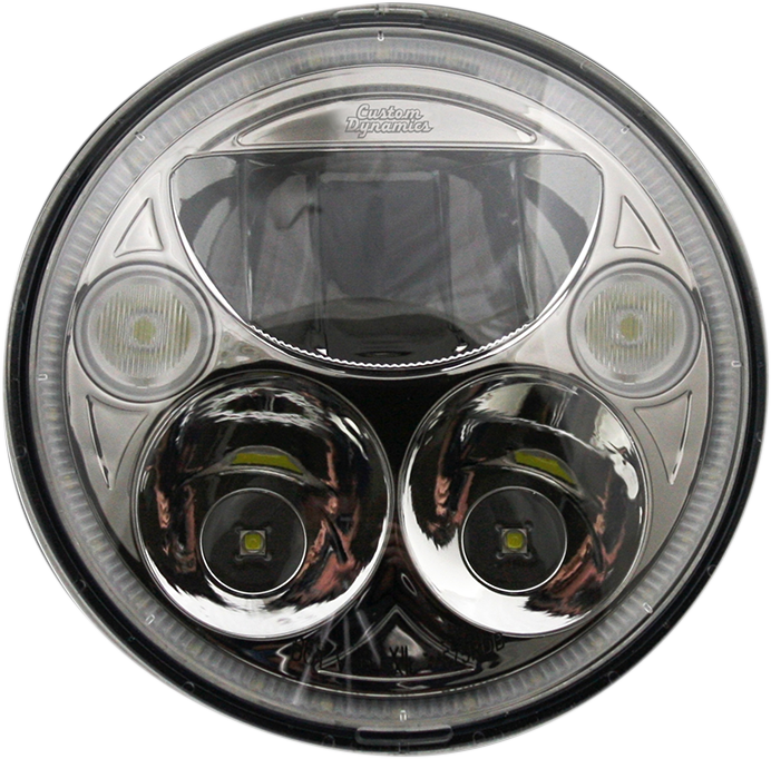 2001-1261 - CUSTOM DYNAMICS LED Headlight - 5-3/4" - Chrome - Pair CDTB-575OV-C