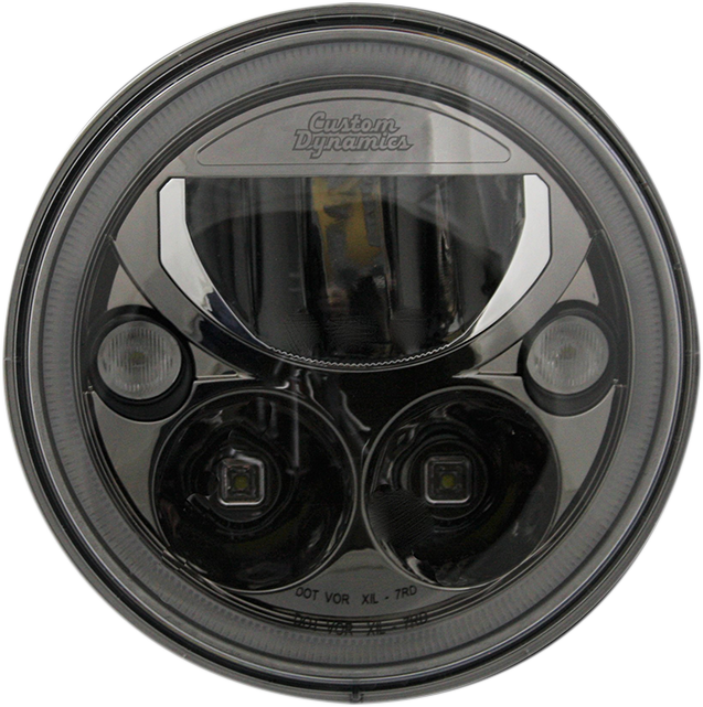 2001-1262 - CUSTOM DYNAMICS LED Headlight - 7" - Black - Each CDTB-7-B
