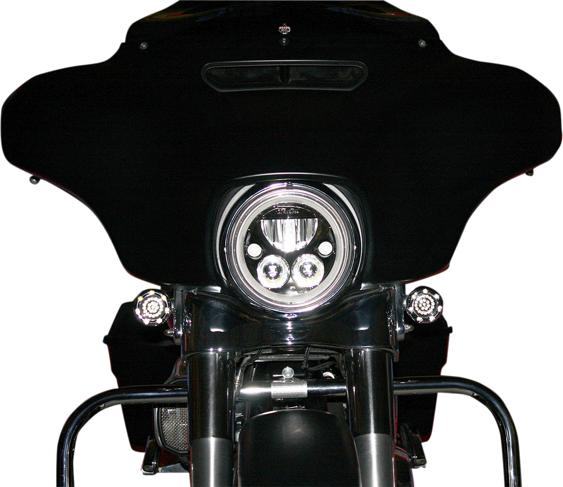 2001-1262 - CUSTOM DYNAMICS LED Headlight - 7" - Black - Each CDTB-7-B