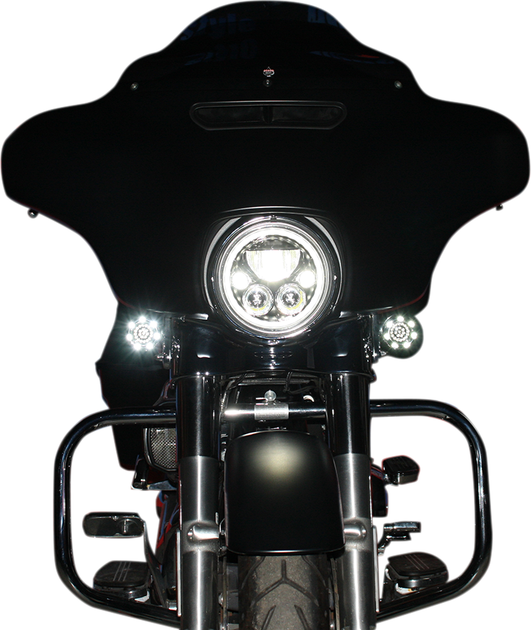 2001-1263 - CUSTOM DYNAMICS LED Headlight - 7" - Chrome - Each CDTB-7-C