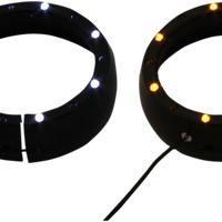 2001-1757 - CUSTOM DYNAMICS Lighted Passing Lamp Trim Ring '06-'13 FLHT - Black CDTB-45TR-2B