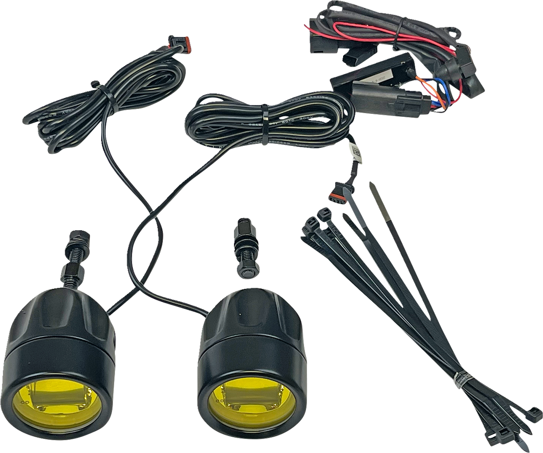 2001-2582 - CUSTOM DYNAMICS Fog Light - Black - Yellow Lens PB-FOG-BCM-YB