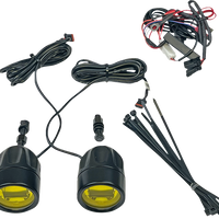 2001-2585 - CUSTOM DYNAMICS Fog Light - Chrome - Yellow Lens - Universal PB-FOG-UNV-YC