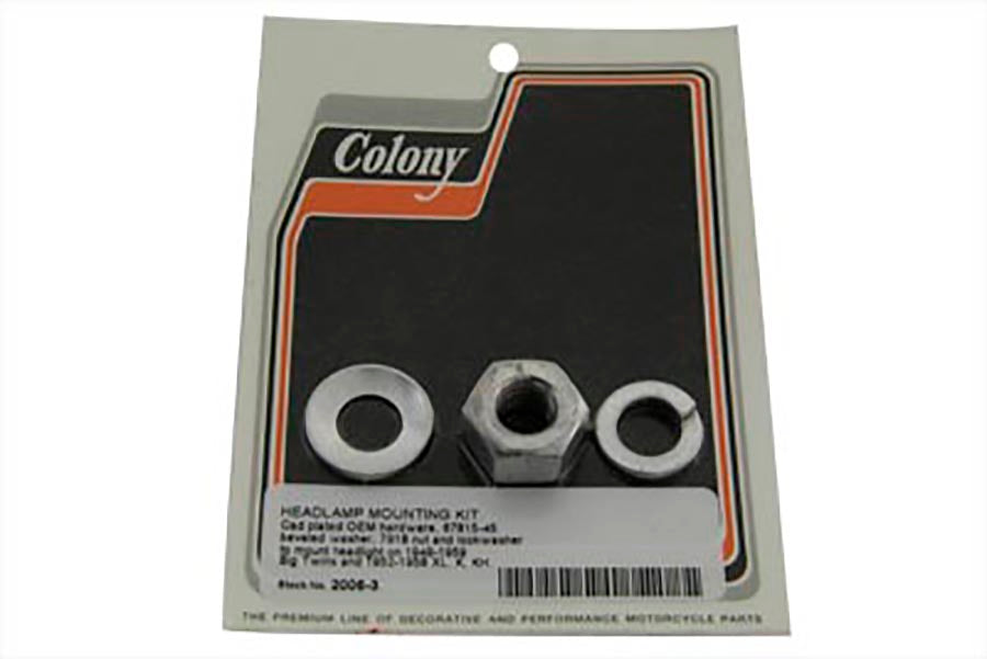 2006-3 - Round Headlamp Mount Kit Cadmium by Colony