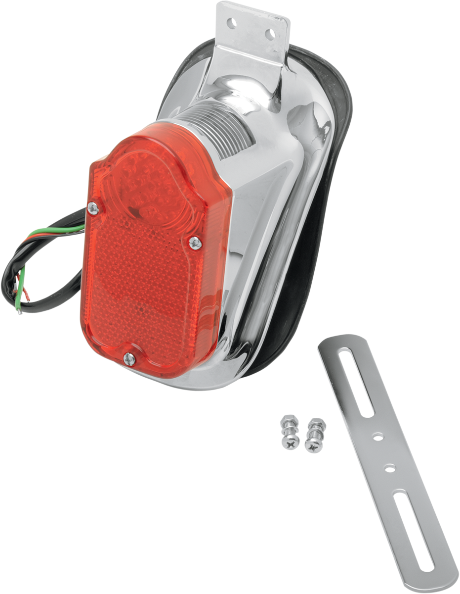 2010-0562 - DRAG SPECIALTIES Tombstone Taillight/License Plate Mount - Top Tag - Red Lens L24-0425LED