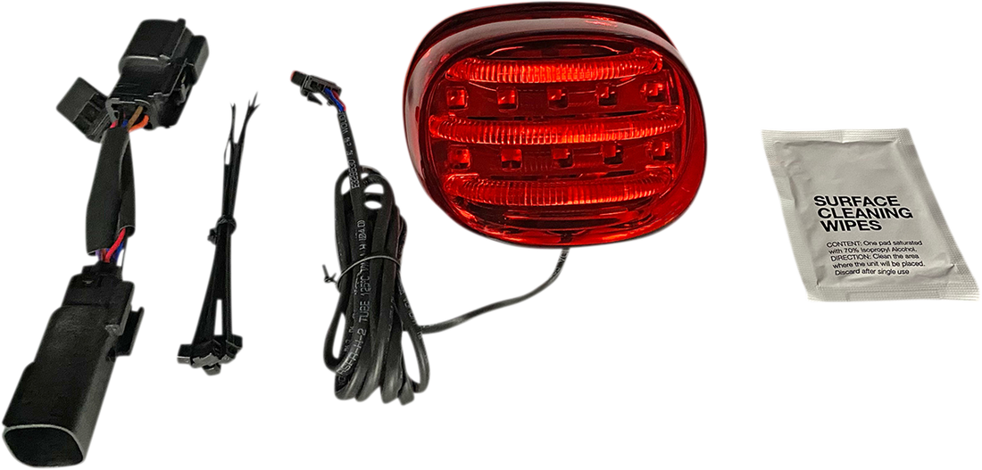 2010-1430 - CUSTOM DYNAMICS Mini Taillight -  Turn Signal Eliminator Mount - Red PB-ELIMTL-BCM-R