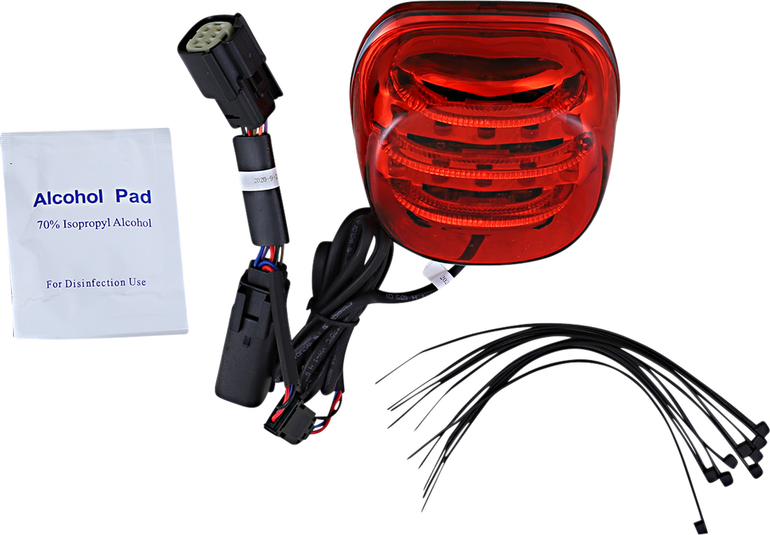 2010-1431 - CUSTOM DYNAMICS Mini Taillight - Turn Signal Eliminator Mount - Red PB-ELIMTL-SS6-R