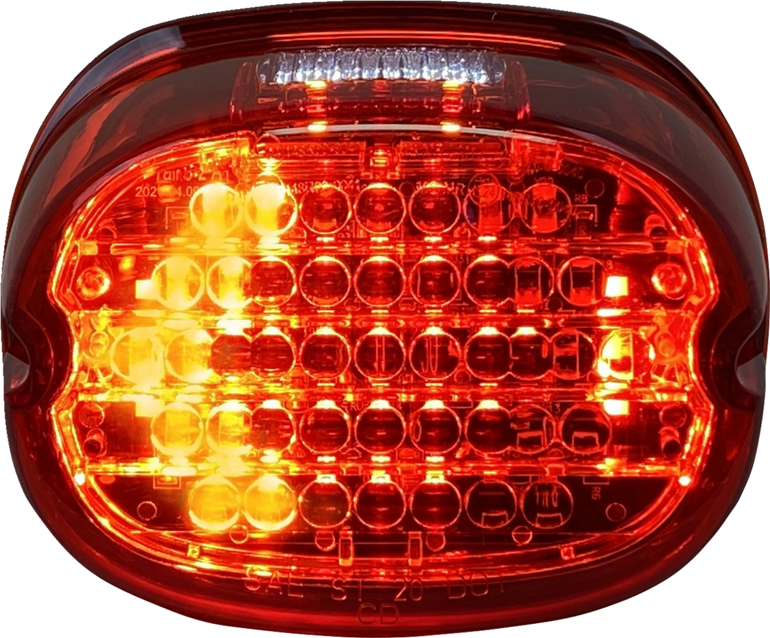 2010-1444 - CUSTOM DYNAMICS Taillight w/ Integrated Turn Signal - Top Window - Red Lens CD-INT-TL-W-R