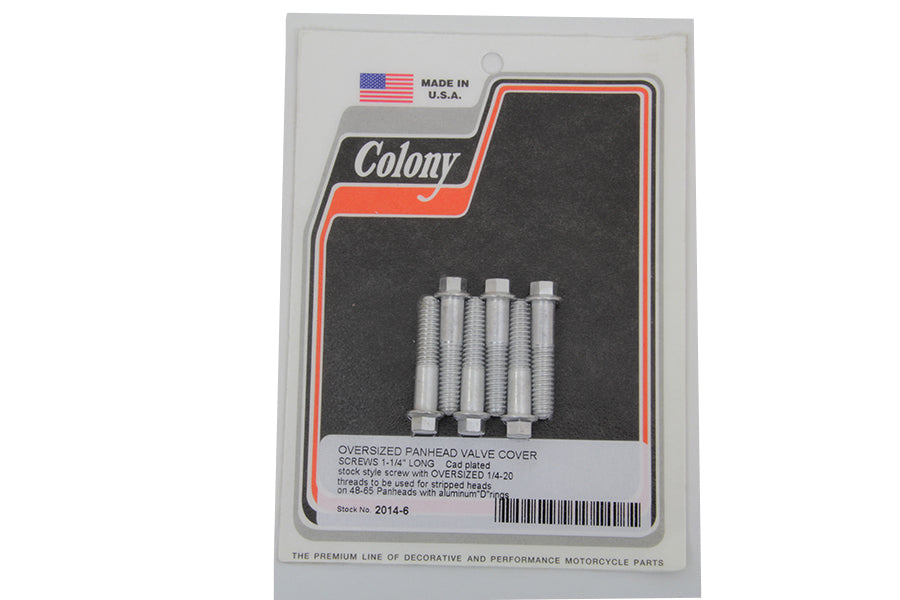 2014-6 - D-Ring Cadmium Rocker Arm Cover Screw Set by Colony