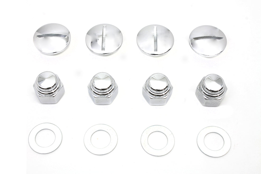 2019-8 - Rocker Arm Slotted Chrome Cover Plug Kit by Colony