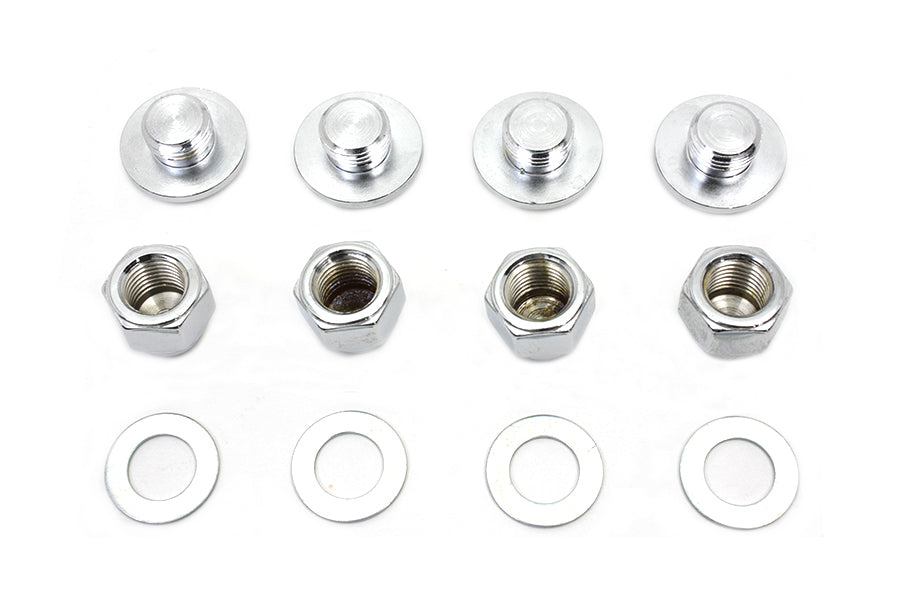 2019-8 - Rocker Arm Slotted Chrome Cover Plug Kit by Colony