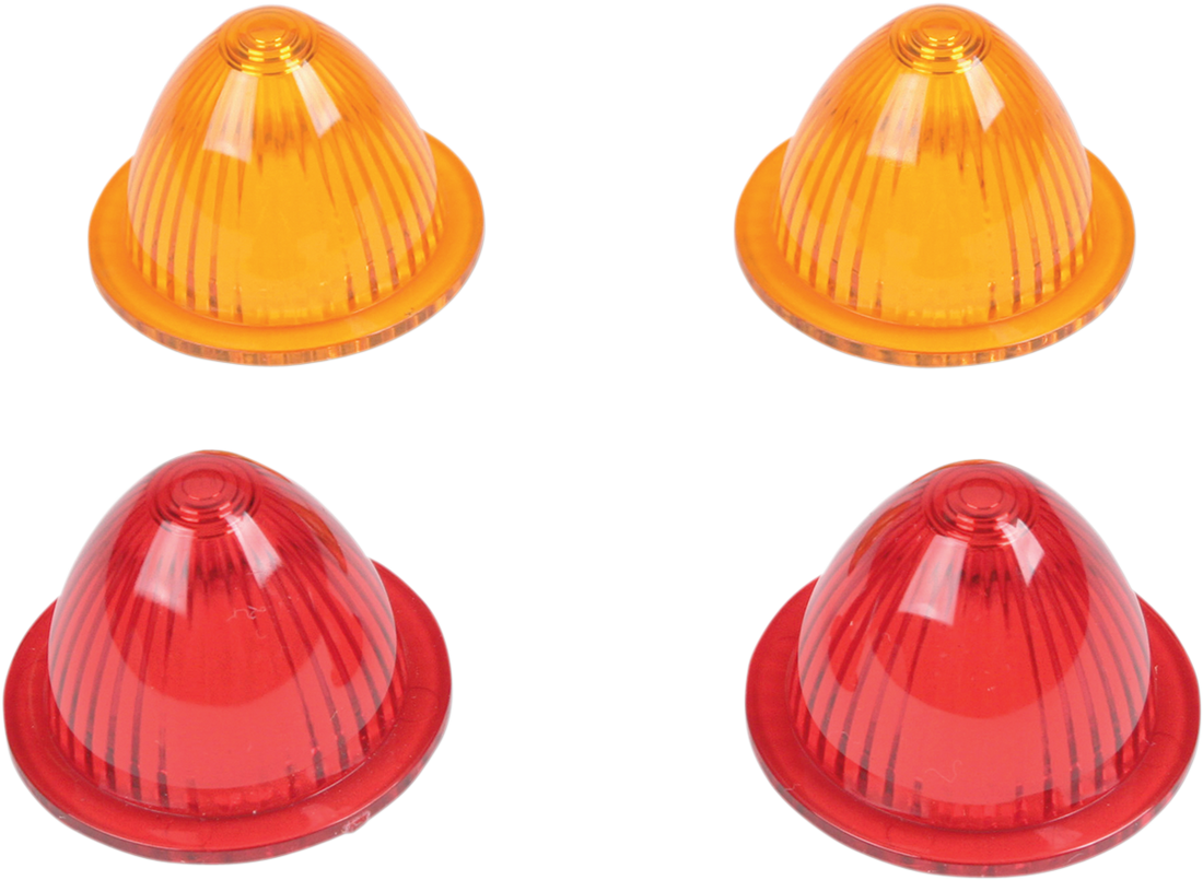 2020-0120 - DRAG SPECIALTIES Mini Retro-Style Lens Kit - Amber/Red 20-6053SB-A/R