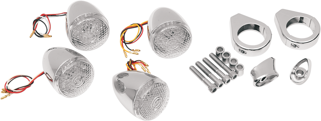 2020-0278 - DRAG SPECIALTIES Turn Signal Kit - Clear/Red - Rear 20-6578CRLED