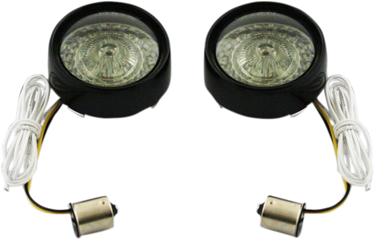 2020-1588 - CUSTOM DYNAMICS Bullet Turn Signal - 1156 - Gloss Black - Smoke Lens PB-BB-AW-1156BS