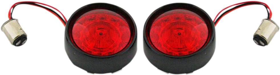 2020-1594 - CUSTOM DYNAMICS Bullet Turn Signal - 1157 - Gloss Black - Red Lens PB-BB-RR-1157BR