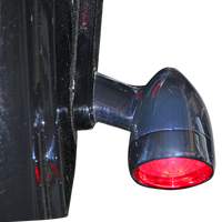 2020-1595 - CUSTOM DYNAMICS Bullet Turn Signal - 1157 - Chrome - Red Lens PB-BB-RR-1157CR