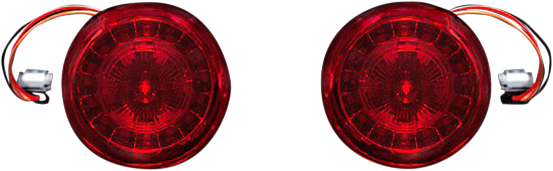 2020-1603 - CUSTOM DYNAMICS Rear Turn Signal Insert - JAE Bases - Red PB-RR-JAE