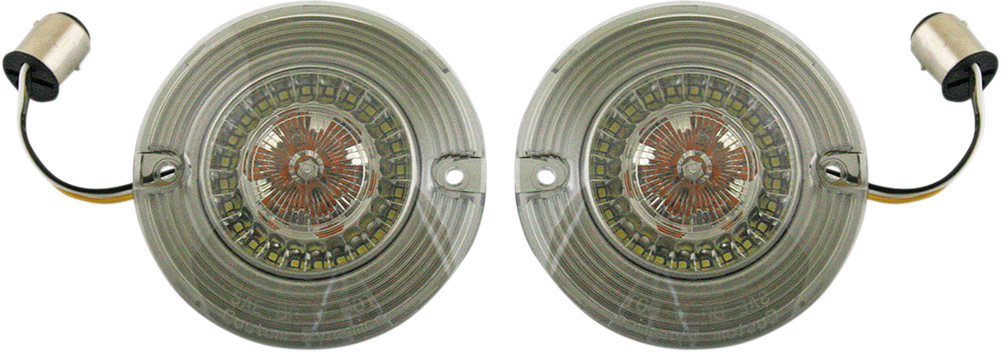 2020-1609 - CUSTOM DYNAMICS Front Turn Signal - White/Amber LEDs PB-AW-1157-T