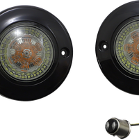 2020-1610 - CUSTOM DYNAMICS ProBEAM? Dynamic Ringz? LED Turn Signal - Black - Amber/White PB-FB-AW-1157BS