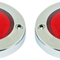 2020-1693 - CUSTOM DYNAMICS LED Flat Turn Signals - 1156 - Black - Red Lens PB-FB-R-1156BR