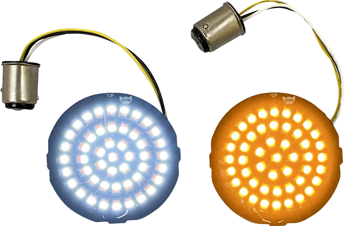 2020-1882 - CUSTOM DYNAMICS Amber/White LED Turn Signal Inserts GEN-4-AW-1157T