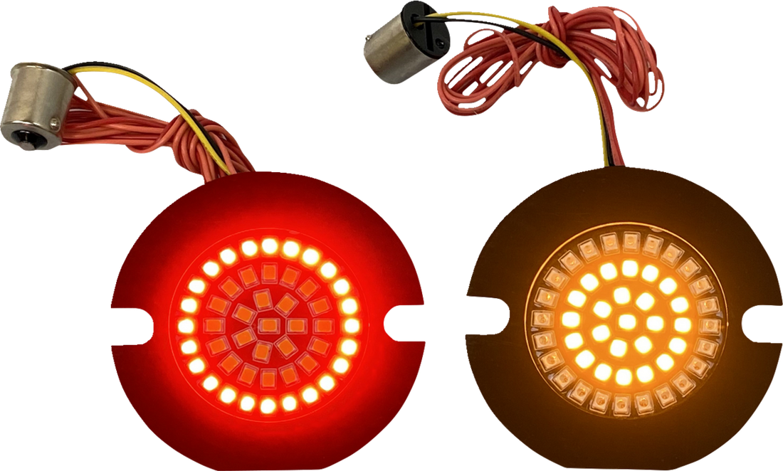 2020-1891 - CUSTOM DYNAMICS Flat Rear Turn Signal 1156 - Amber Lens GEN-4-AR2-1156T