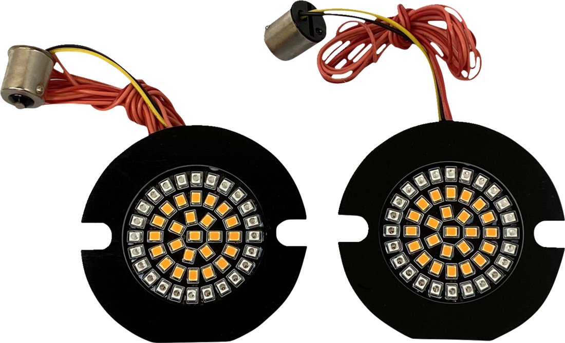 2020-1891 - CUSTOM DYNAMICS Flat Rear Turn Signal 1156 - Amber Lens GEN-4-AR2-1156T
