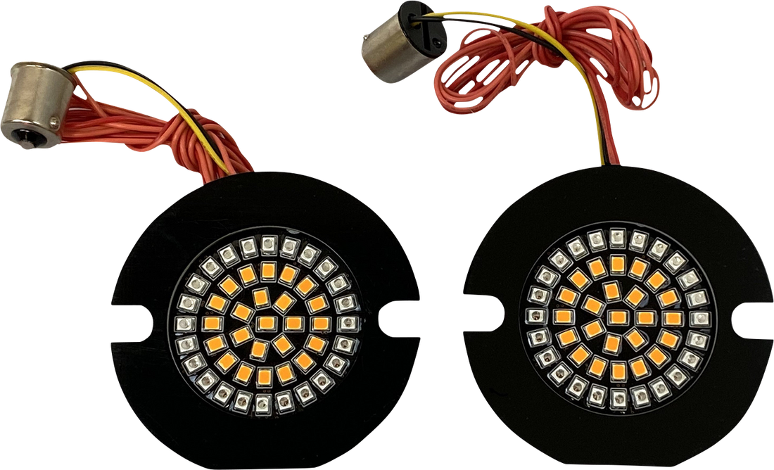 2020-1891 - CUSTOM DYNAMICS Flat Rear Turn Signal 1156 - Amber Lens GEN-4-AR2-1156T
