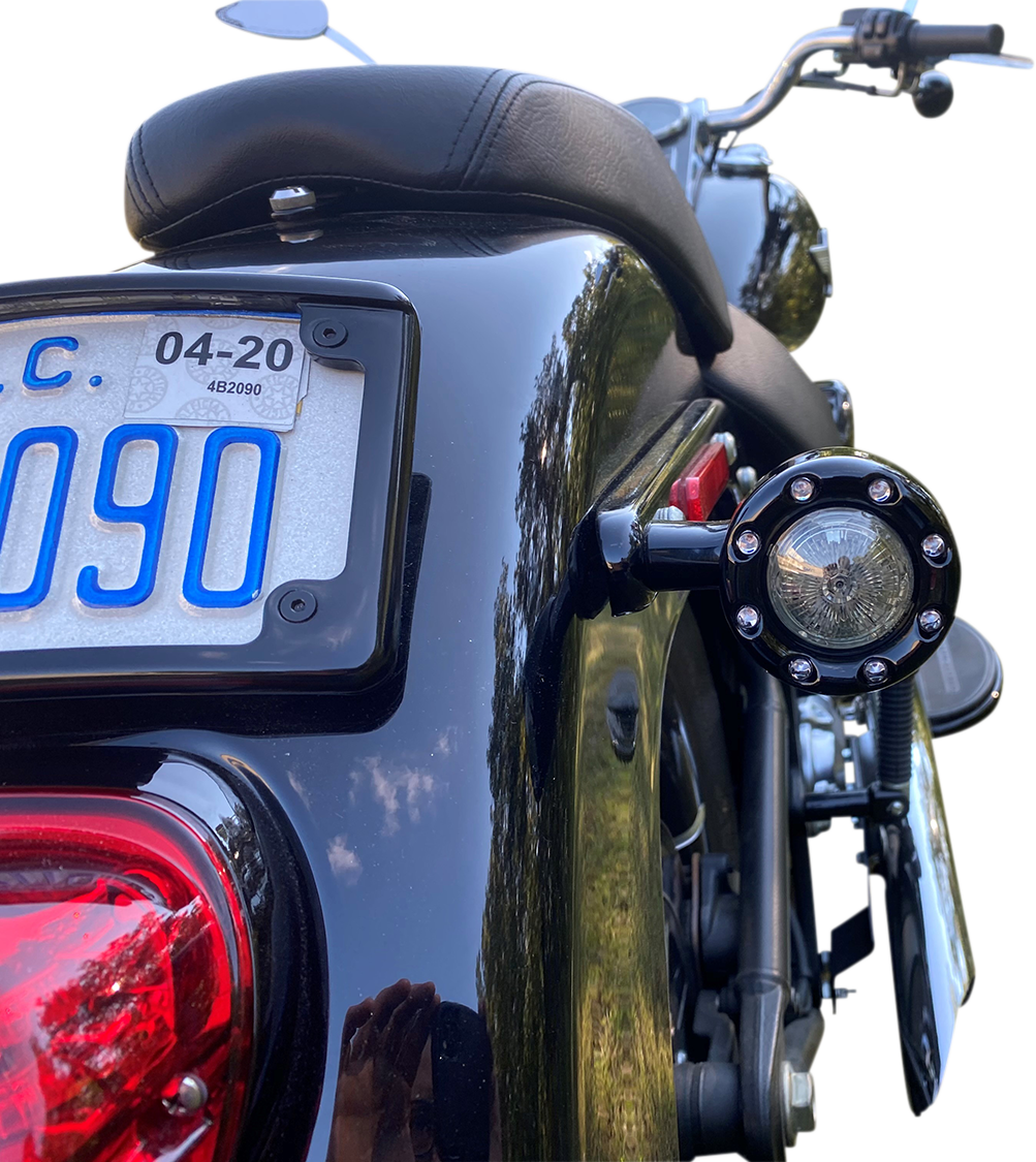 2020-1936 - CUSTOM DYNAMICS Bullet Turn Signal 1156 - Black - Smoke Lens PB-BR-RR 56-BS