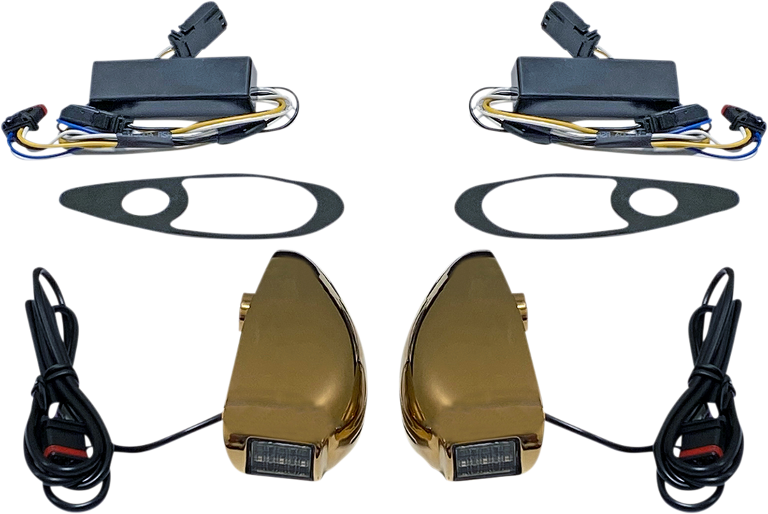 2020-1994 - CUSTOM DYNAMICS ProBEAM Road Glide Turn Signals - Gold PB-RG-TS-15-G
