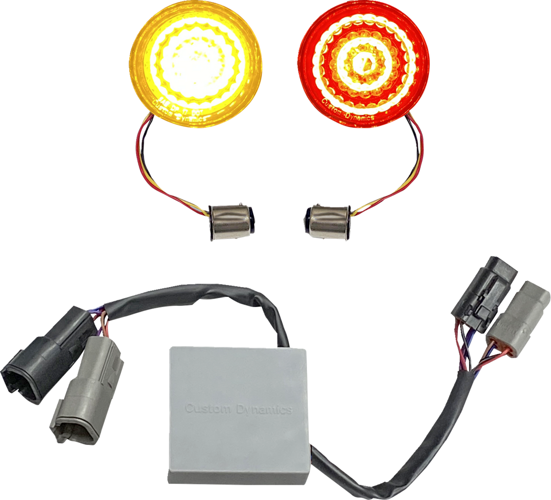 2020-2123 - CUSTOM DYNAMICS Turn Signal - Amber - Red CD-STS-BRK
