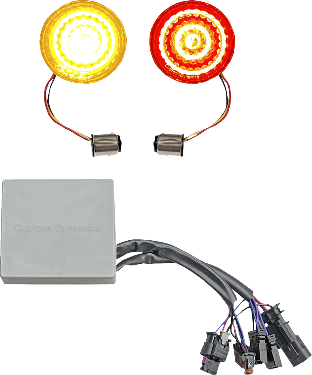 2020-2124 - CUSTOM DYNAMICS Turn Signal - Amber - Red CD-STS-RSGST