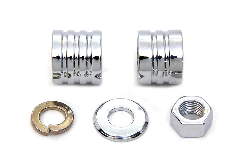 2021-5 - Front Axle Spacer Kit Groove Style Chrome by Colony