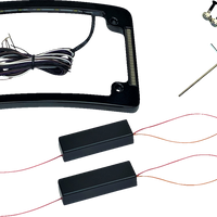 2030-0842 - CUSTOM DYNAMICS Tri-Radius License Plate Frame w Flushmount LEDs - Black TF06-B