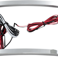 2030-0842 - CUSTOM DYNAMICS Tri-Radius License Plate Frame w Flushmount LEDs - Black TF06-B
