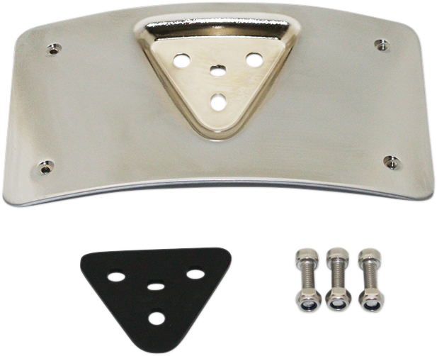 2030-0992 - CUSTOM DYNAMICS Radius License Plate Mount - Chrome CD-PFM-C