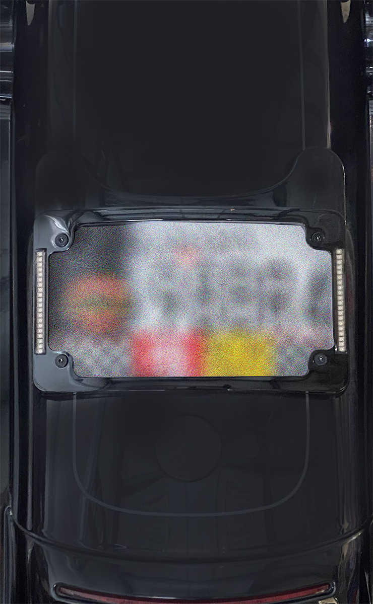 2030-1485 - CUSTOM DYNAMICS Curved License Plate Frame - Black TF06-BCM-B