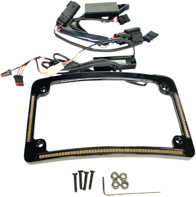 2030-1487 - CUSTOM DYNAMICS All in One License Plate Frame - Black TF05-BCM-B